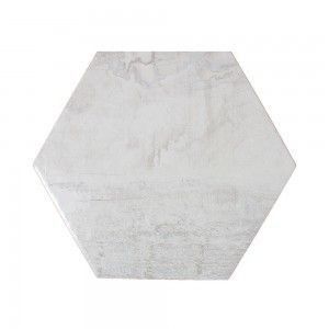 Hickory Hexagon - White