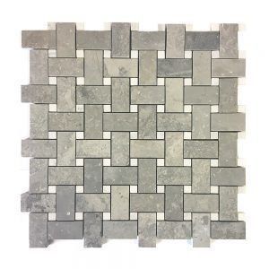 Cement Basket Weave with White inset