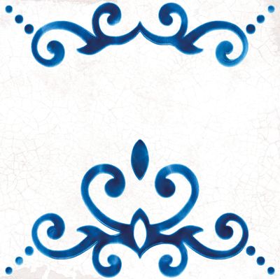 Blanc et Bleu - Antique Decor Mix Pattern