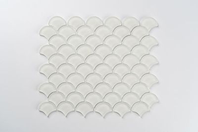 Aurora Glass Mosaic -  Fan - White