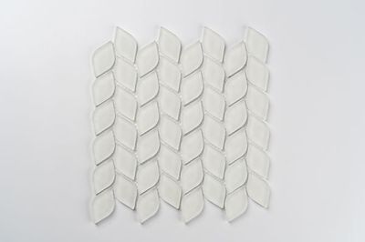 Aurora Glass Mosaic -  Leaf  - White