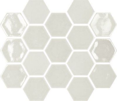 Memories  -  Dawn Crackle Glaze  - Mist - Hexagon