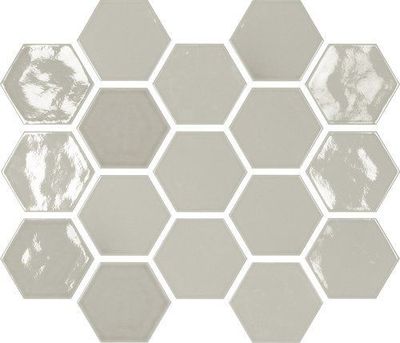 Memories  -  Dawn Crackle Glaze  - Smoke - Hexagon
