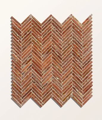 Athens - Rosso - Travertine Mosaic