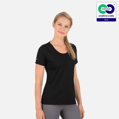 Trigema - Women&#039;s Black Round Neck Organic Cotton T-Shirt - 2021