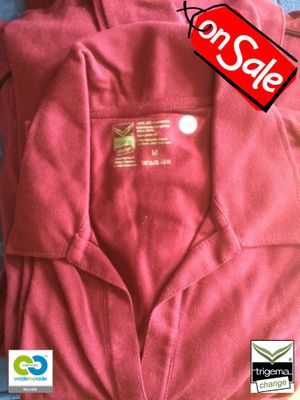SALE (ONE ONLY) - Woman&#039;s Cradle to Cradle Certified&trade; Medium Sangria Polo T Shirt