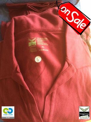 SALE (ONE ONLY) - Womans Cradle to Cradle Certified&trade; XL Sangria Polo T-Shirt