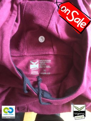 SALE (ONE ONLY) - Mens Cradle to Cradle Certified&trade; XL Sangria Hooded Sweater
