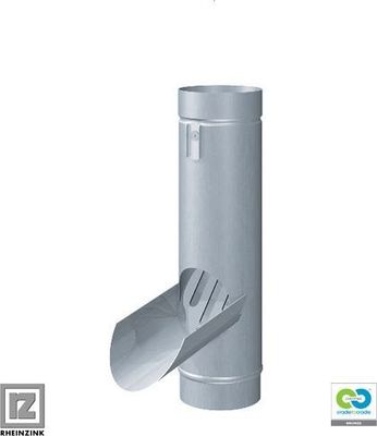 RHEINZINK - Bright rolled Water Diverter / Leaf Collector 80 mm