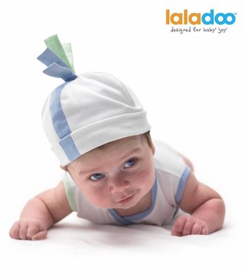 Laladoo - Daffi Baby Beanie - Blue &amp; Green