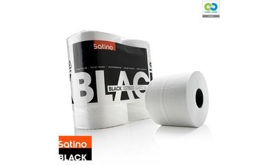 Satino Black - Toilet Paper Rolls (4 x 400sheets per pack)