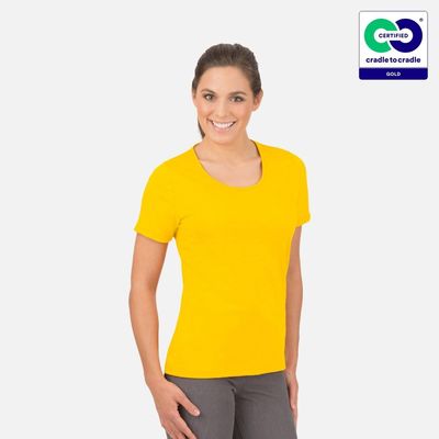 Trigema - Women&#039;s T-Shirt (Round Neck) - 100% Organic Cotton - Sun Yellow 2021