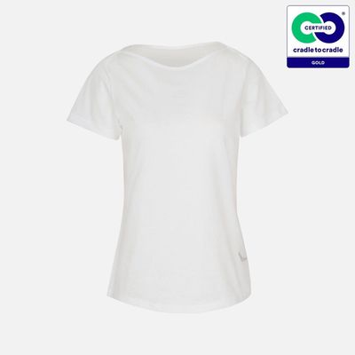 Trigema - Chic T-shirt in eco quality White-C2C - 100% Organic Cotton - 2021