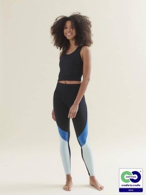 Wellicious New Leggings - Caviar Black/Shoreline Blue/Sea Green -  2023