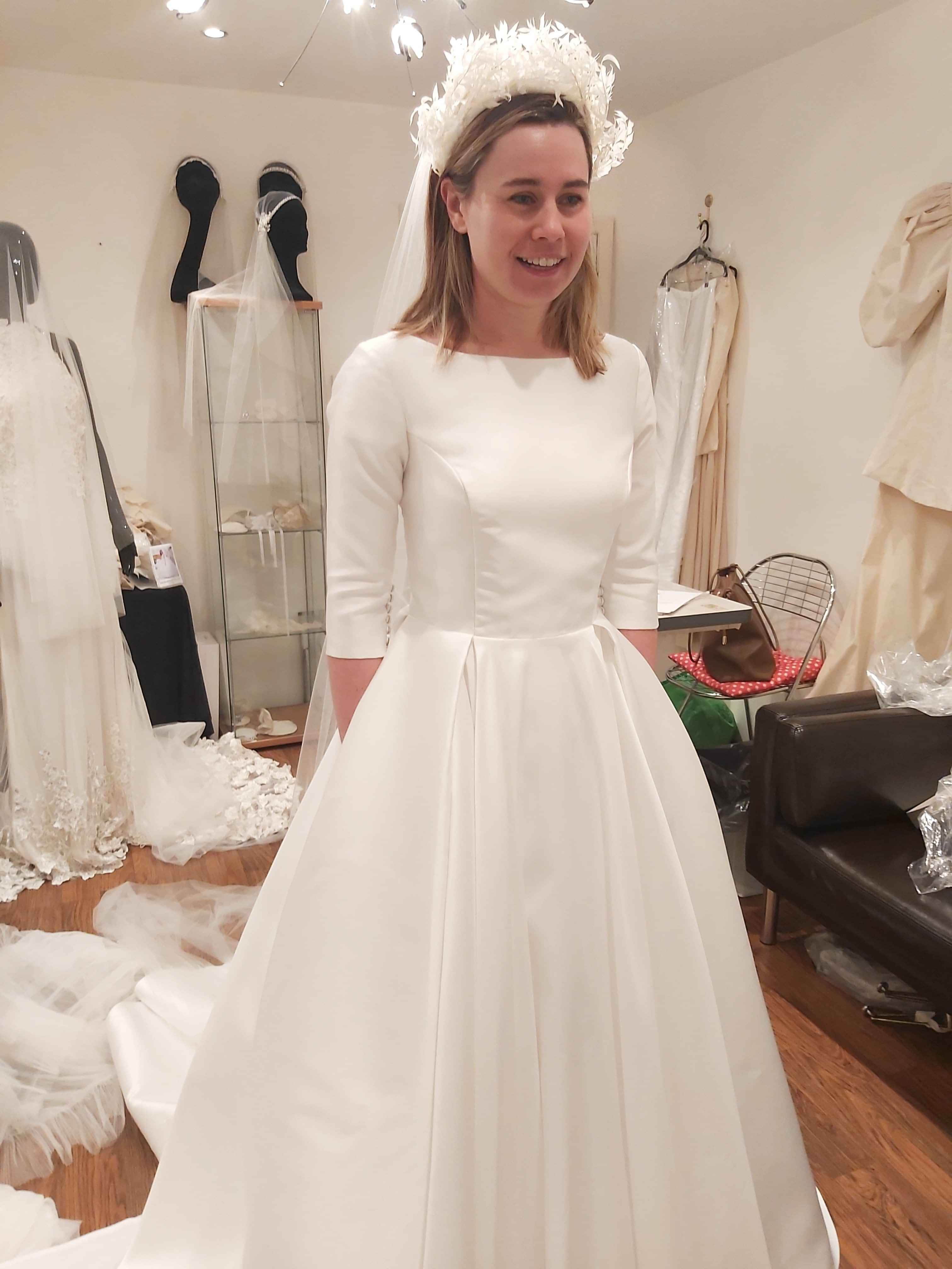 Real Bride, Bespoke Wedding Dress Design, Custom Wedding Dress, Kate Edmondson, Wedding Dress Design, Wedding Ball Gown, West London Acton
