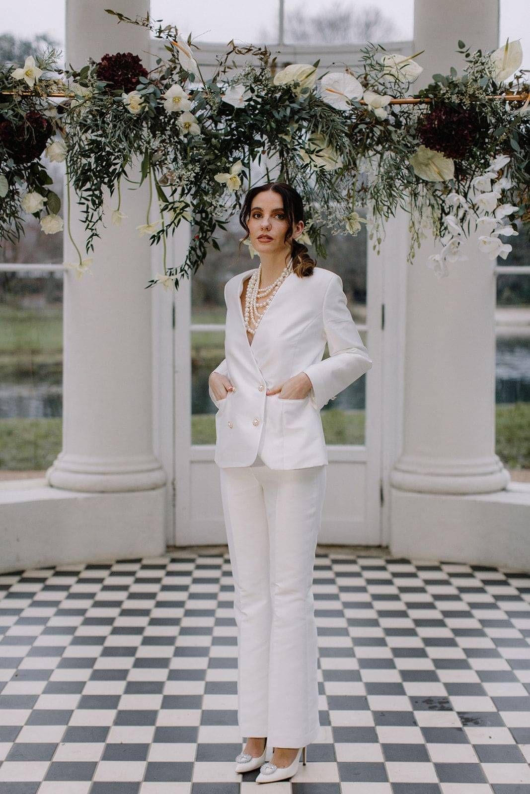 Elegant trouser suits, Luxury bridal suits, Bridal suits, bridal outfits for the bride