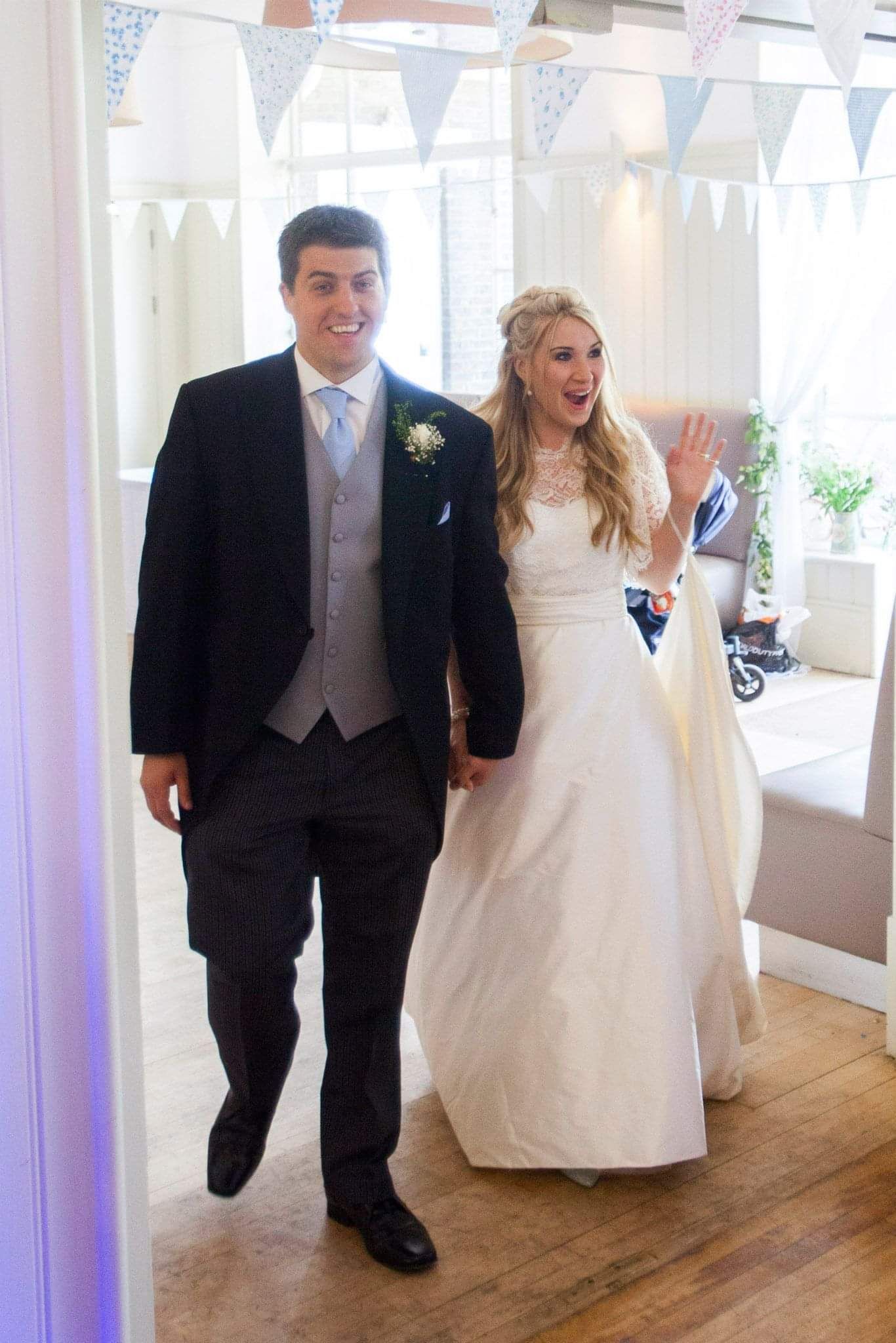 wedding dress designed and created by Kate Edmondson, West London