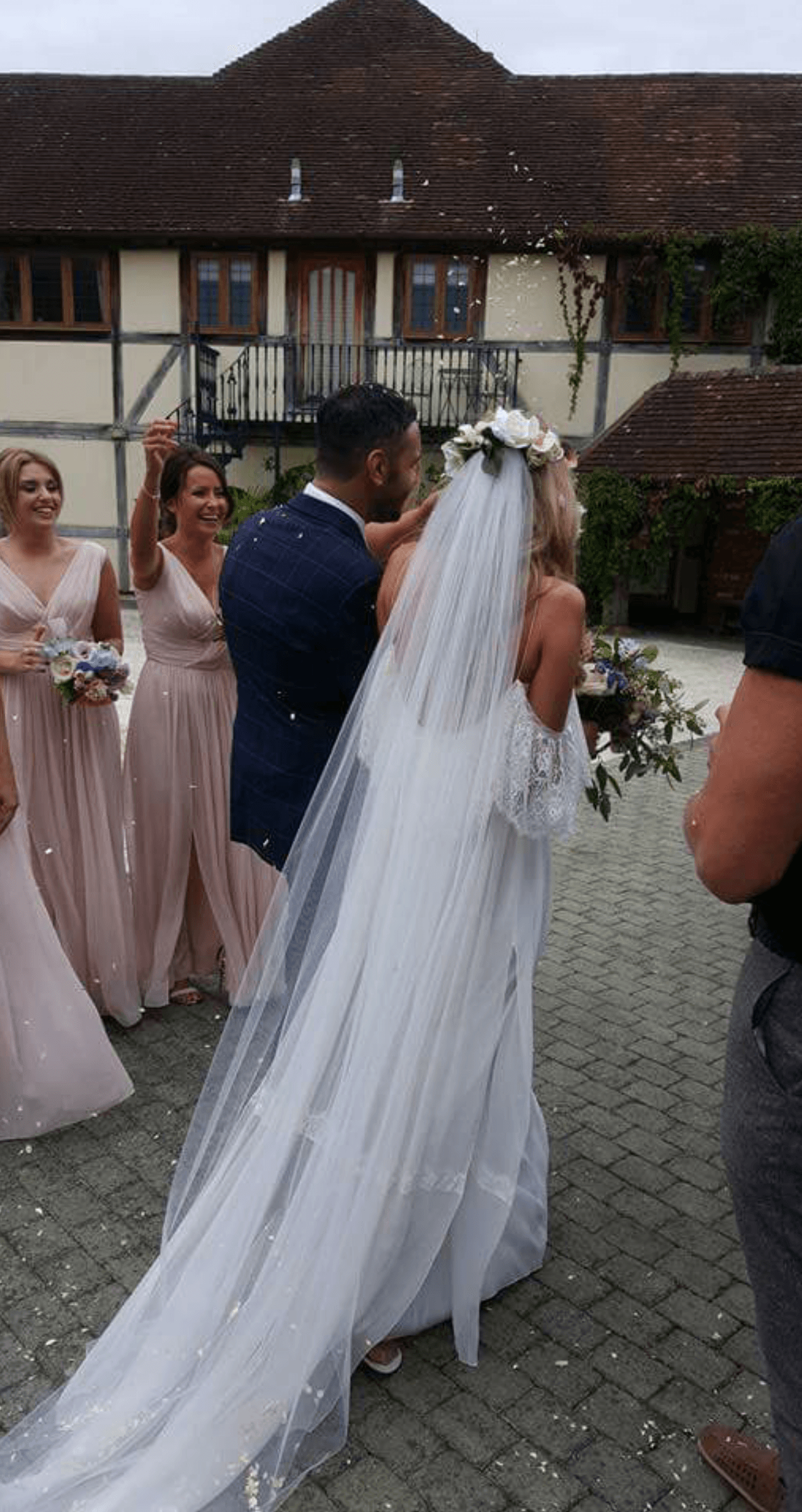 bespoke floral wedding headpiece for boho style wedding