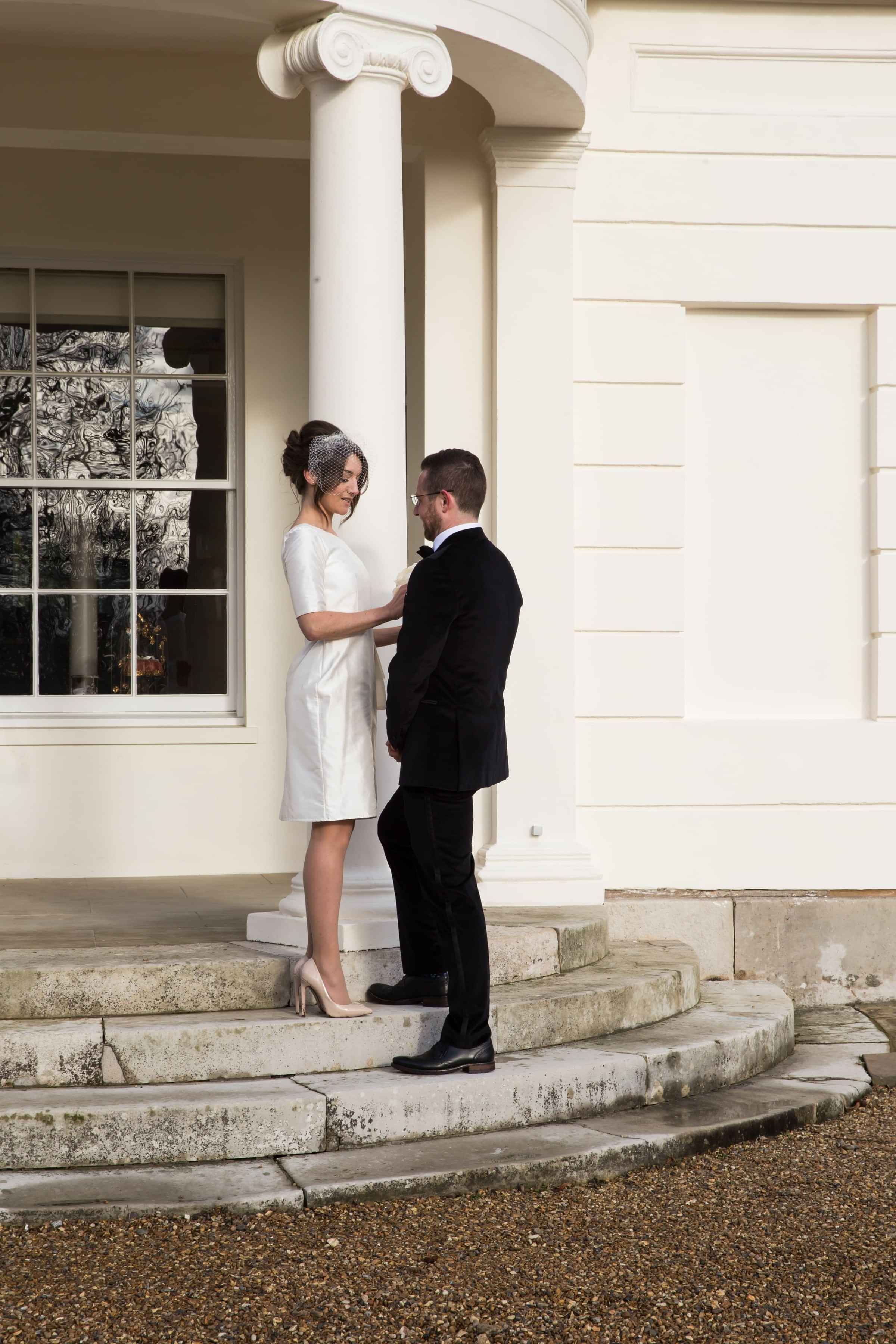 while silk for civil wedding in London www.kateedmondsonbridal.co.uk