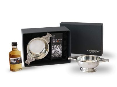 Whisky Gift with Traditional Pewter Quaich | Made in Britain