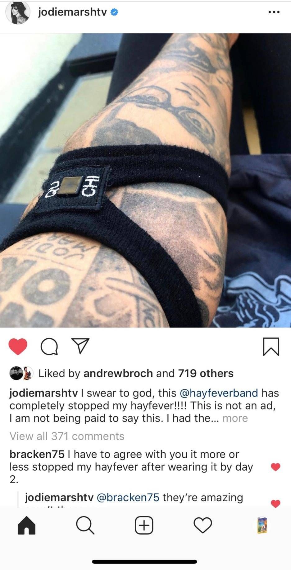 Hay fever acupressure armband 