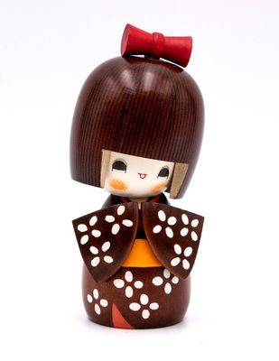 Kokeshi Doll (Kosode) - Girl With Short Sleeved Kimono