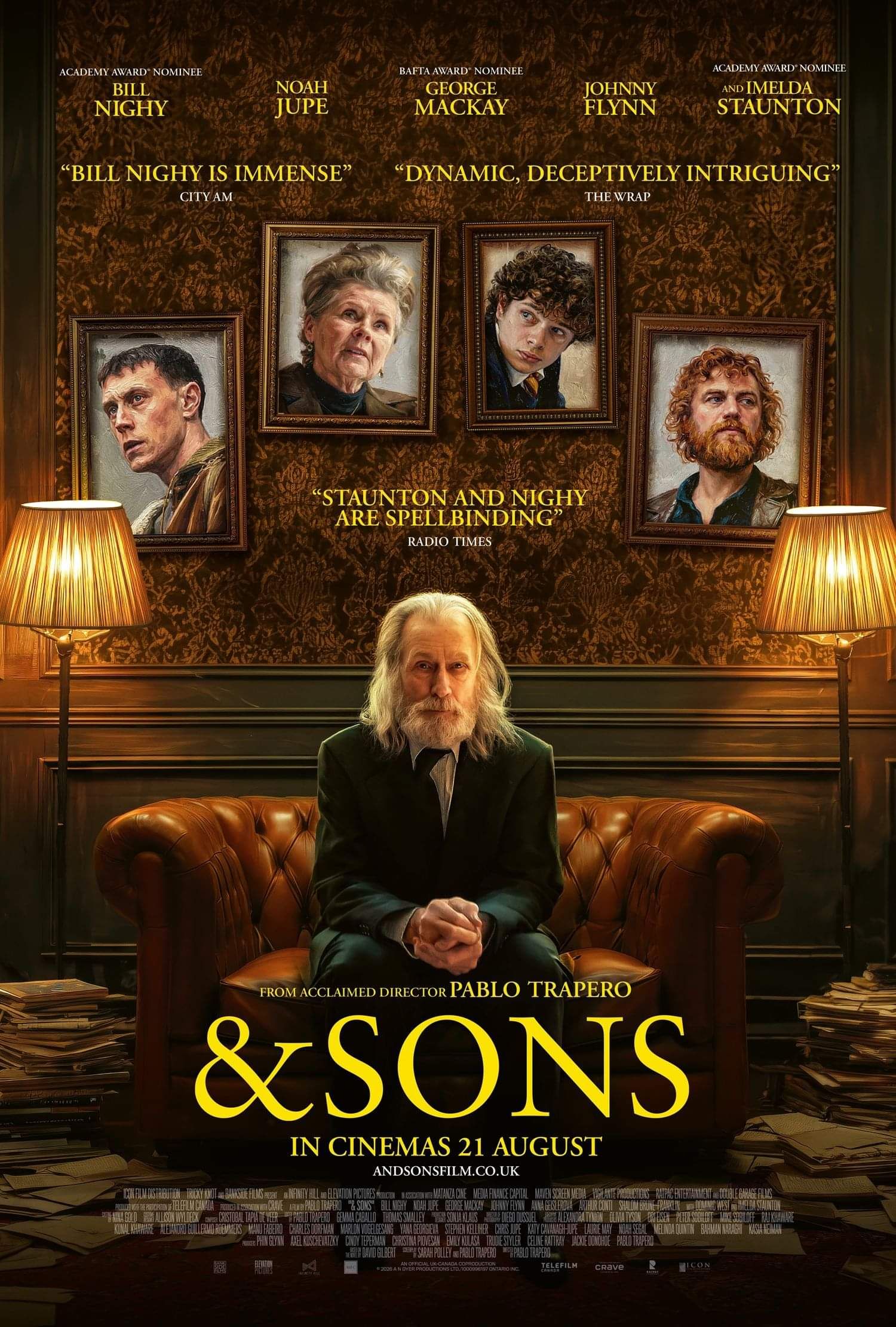 '& SONS' – Bill Nighy Leads Darkly Comic Family Drama
