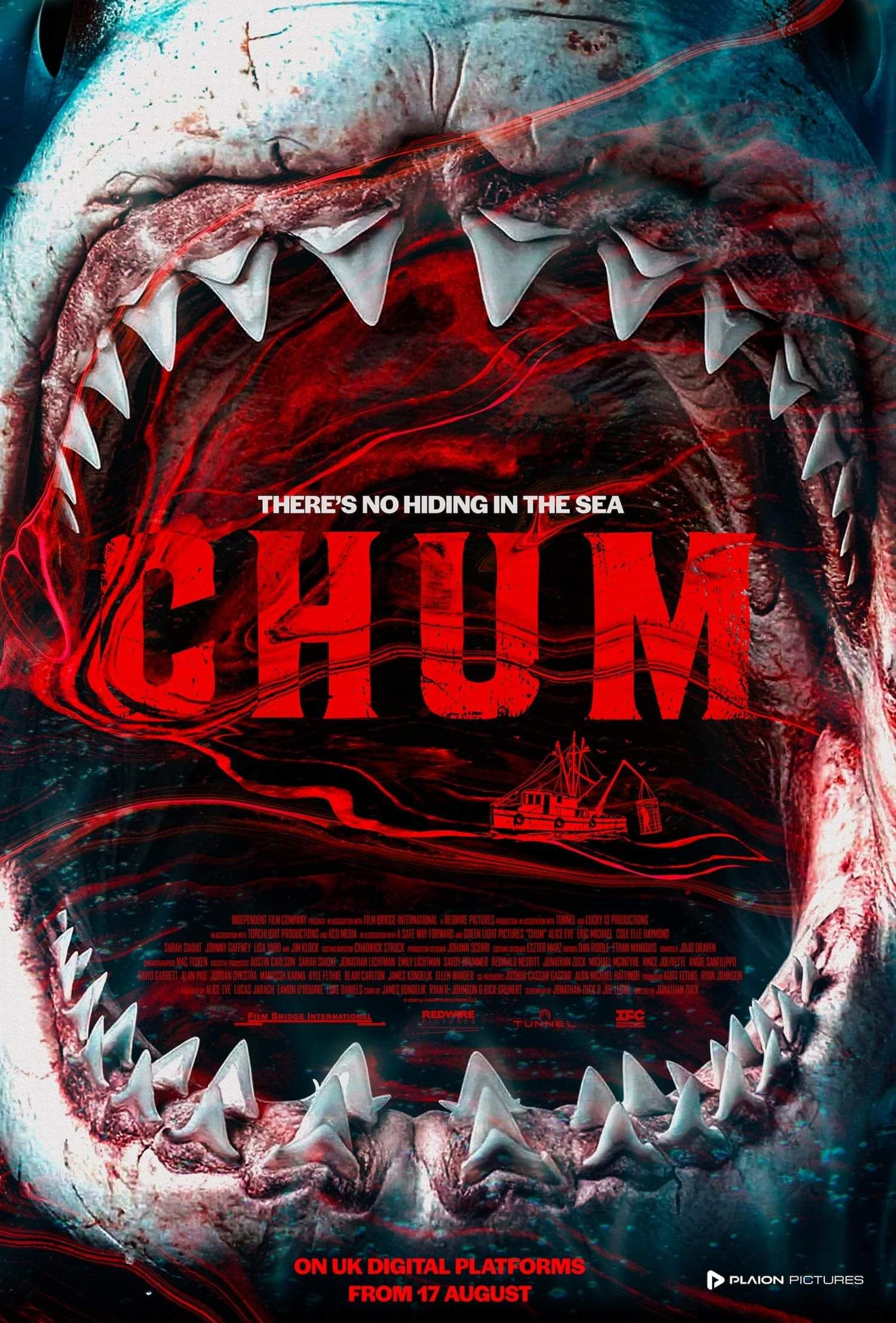 film poster - 'CHUM' – Alice Eve Shark Horror From Plaion Pictures