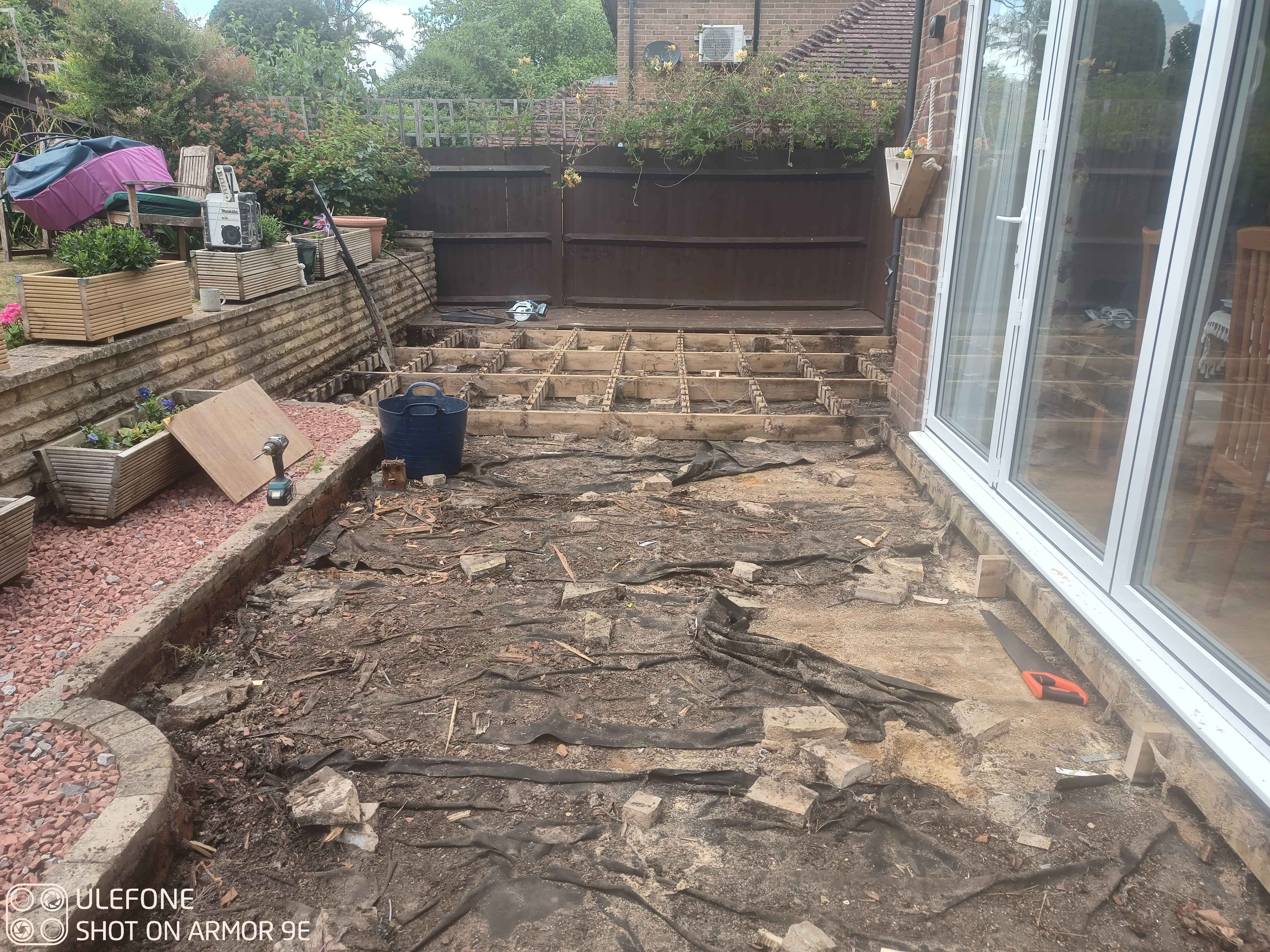 Still ripping out the old timber decking
