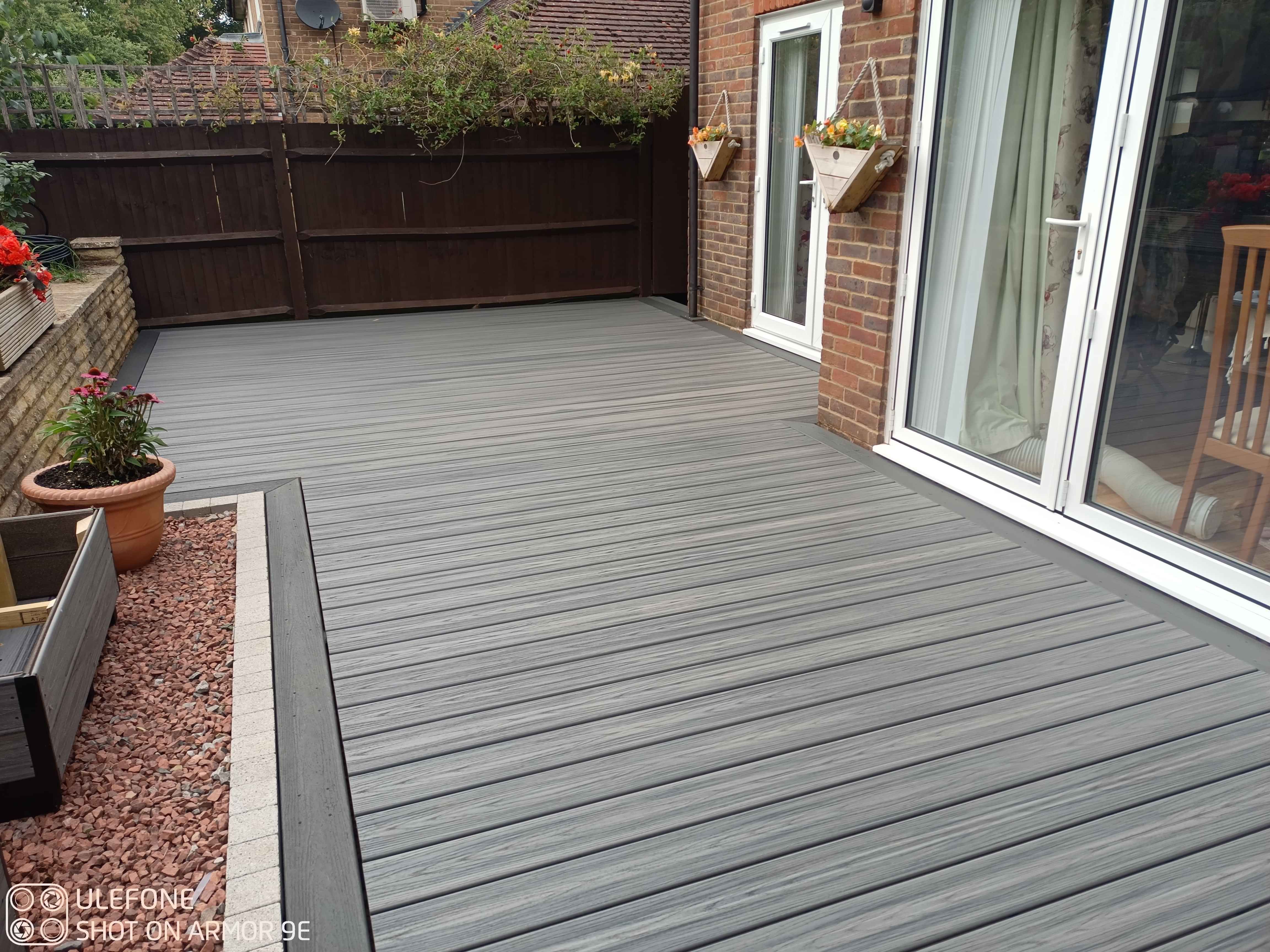 Image shows the completed deck. 