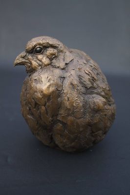 Partridge female in cold cast bronze