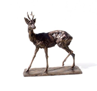 Roe Deer Buck in cold cast bronze, edition 13 of 48