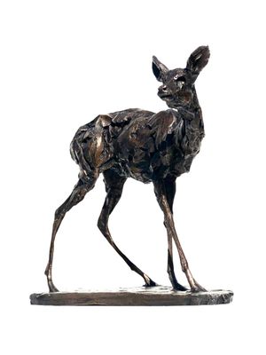 Deer, Roe deer,  Doe in foundry bronze, edition 3 of 24