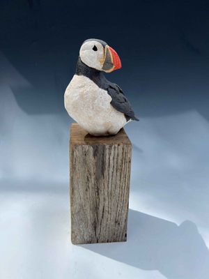 Puffin Sculpture 6 mounted