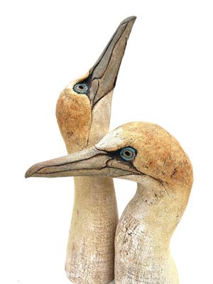 Gannet Portrait Sculpture Pair Two