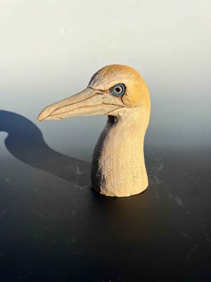 Gannet bird Sculpture tilted