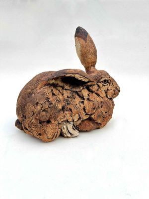 Hare, Wildlife, Sculpture in Ceramic