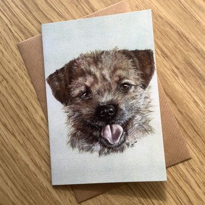 Border Terrier Greetings Card