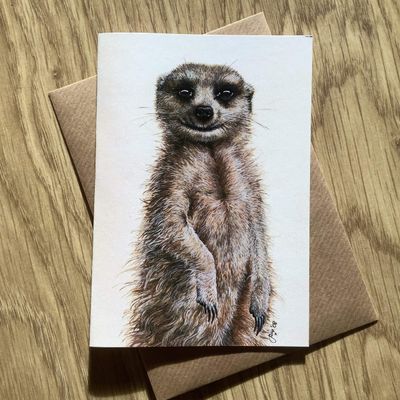 Melvin the Meerkat Greetings Card