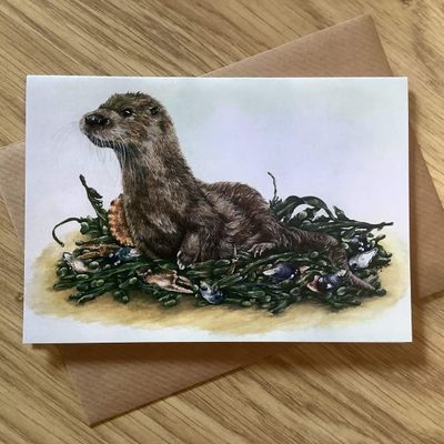 Oscar the Otter Greetings Card