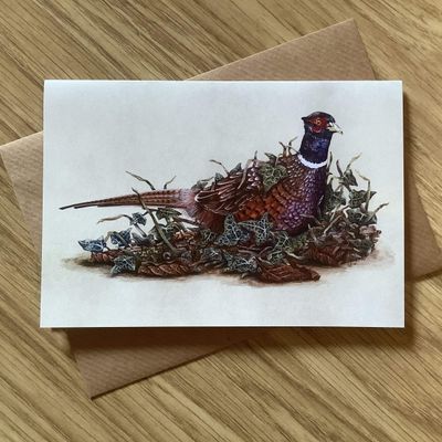 Percy the Pheasant Greetings Card