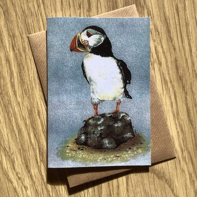 Puffin standing doing nuffin! Greetings Card