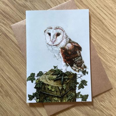Whisper the Barn Owl Greetings Card