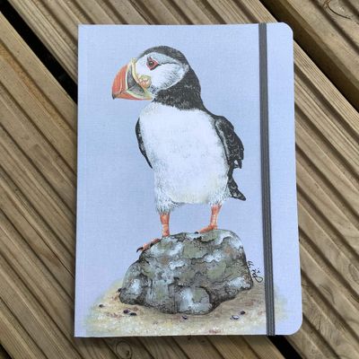 Puffin standing doing Nuffin A5 Journal