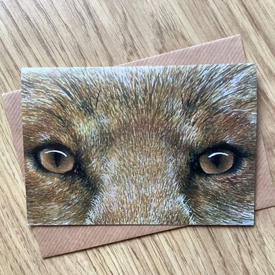 Fox Eyes Greetings Card