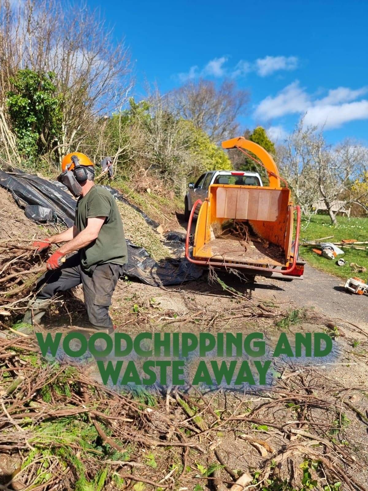 Wood-chipping service in the South Hams