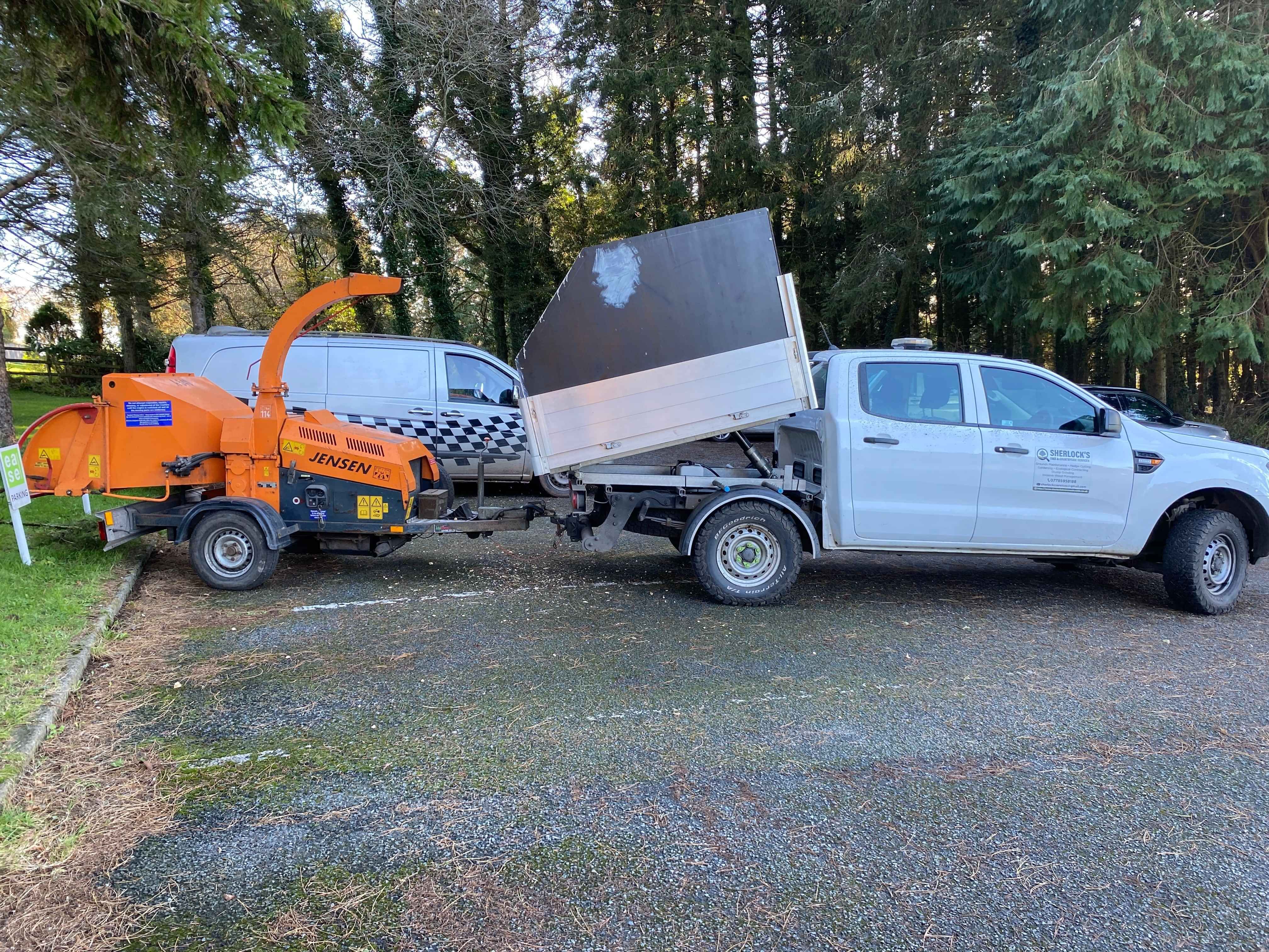 Wood-chipping service in the South Hams