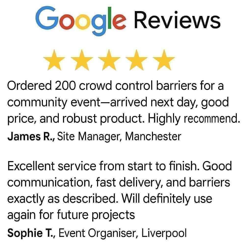 Tempfence UK reviews for crowd control barriers Newcastle, 5 star trusted supplier