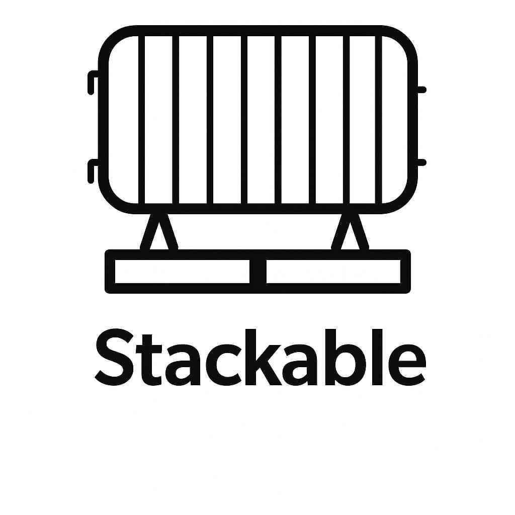 Stackable crowd barriers South London for easy transport and storage