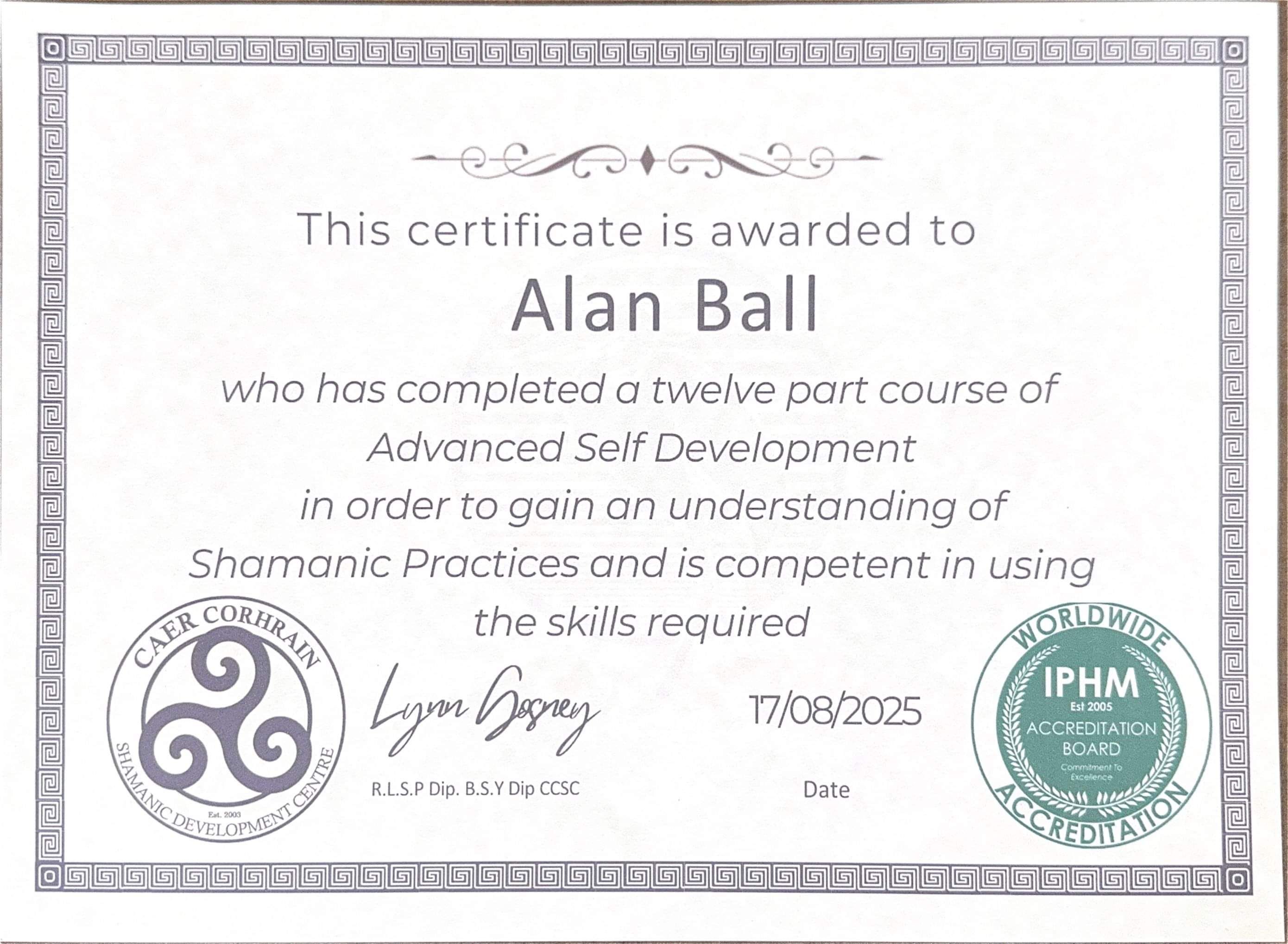 Accreditation - Shamanic Practices